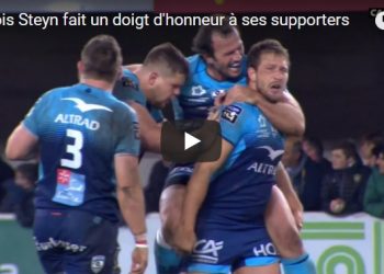 Vidéo: François Steyn adresse un doigt d’honneur aux supporters de Montpellier