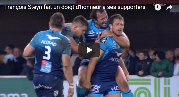 Vidéo: François Steyn adresse un doigt d’honneur aux supporters de Montpellier