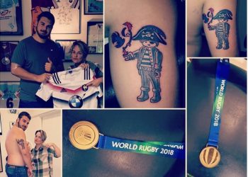 Un joueur de l’équipe de France U20 se fait tatouer la mascotte !