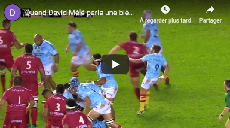 Vidéo: Quand David Mélé parie une bière avec l’arbitre en plein match contre Toulon !