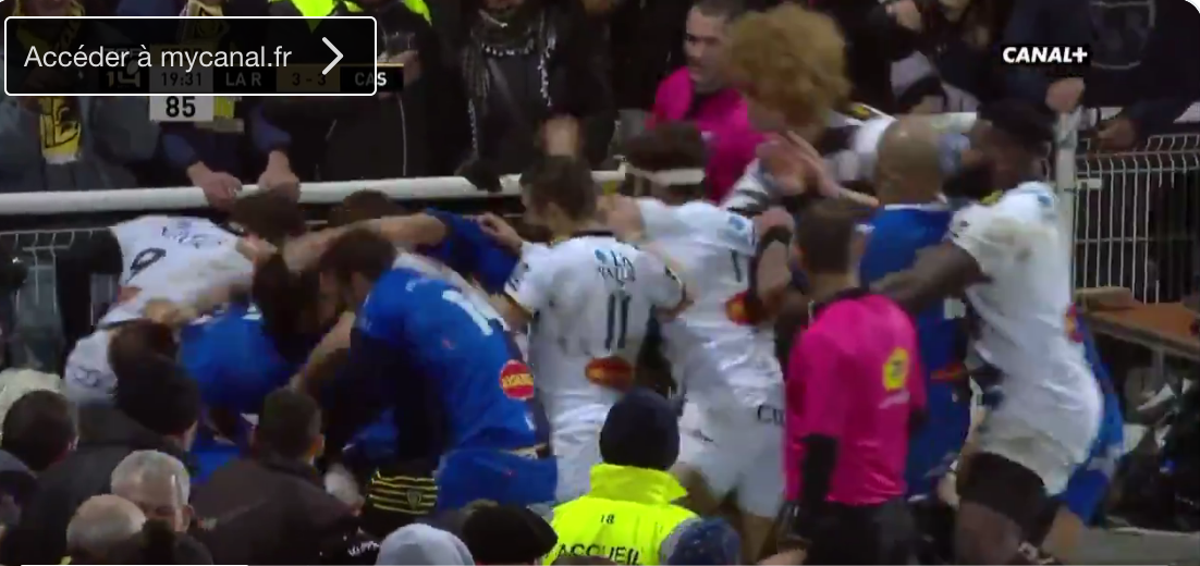 (Vidéo) Bagarre générale entre La Rochelle et Castres !