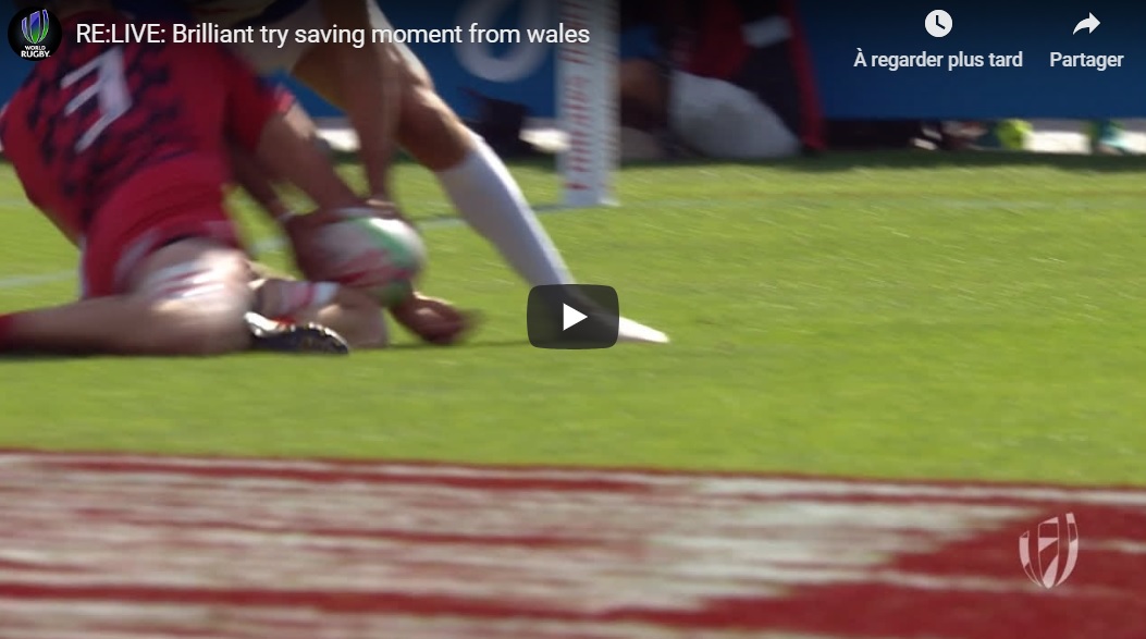 Vidéo: L’incroyable raté d’un joueur Français de rugby à VII à Dubaï, contre les Gallois