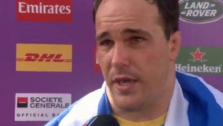 VIDÉO : Le capitaine de l’Uruguay en pleurs à l’issue de la victoire contre les Fidjiens