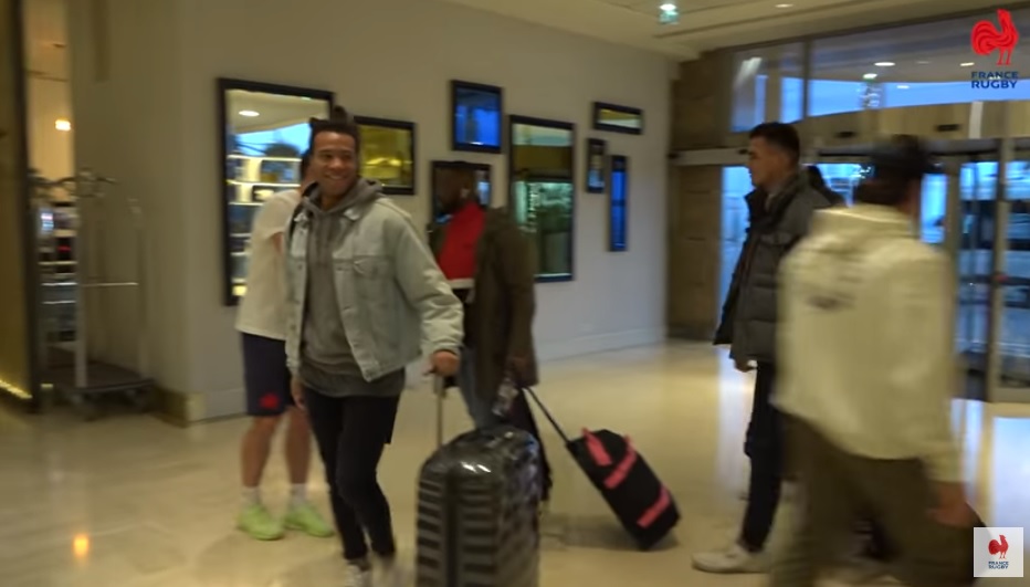 L’arrivée des joueurs internationaux Français à Nice pour le stage du XV de France