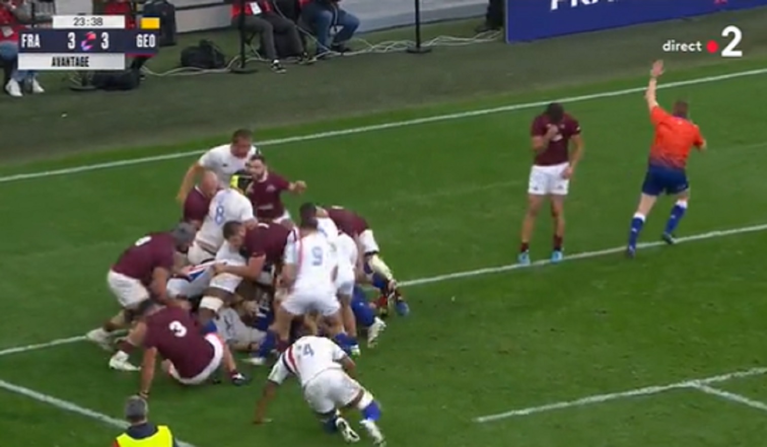 VIDEO : L’essai de pénalité accordé au XV de France contre la Géorgie
