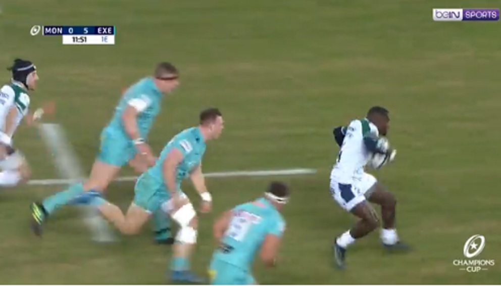 VIDEO : Ngandebe transperce la défense d’Exeter et envoie Bouthier à l’essai !