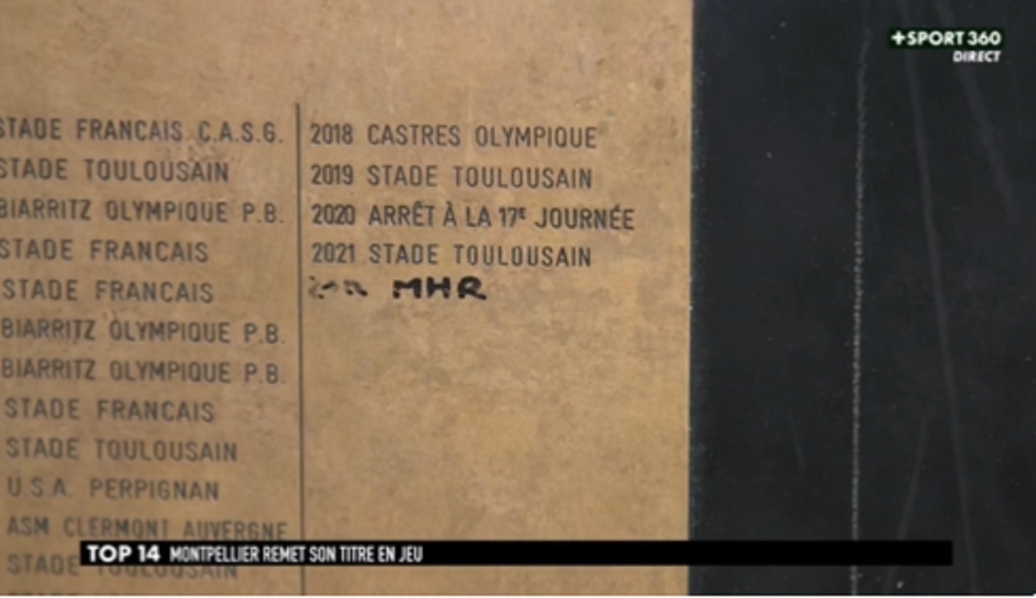 INSOLITE – Les joueurs de Montpellier ont laissé leur trace sur le Bouclier de Brennus