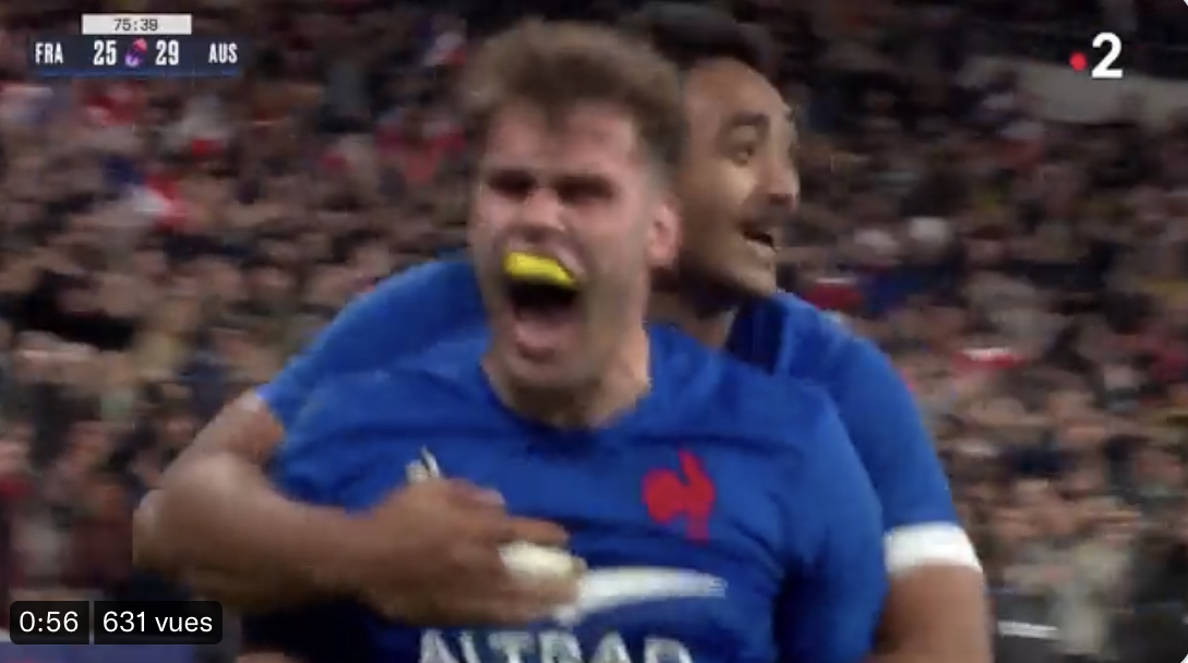 VIDEO : L’incroyable essai de Damian Penaud contre l’Australie !