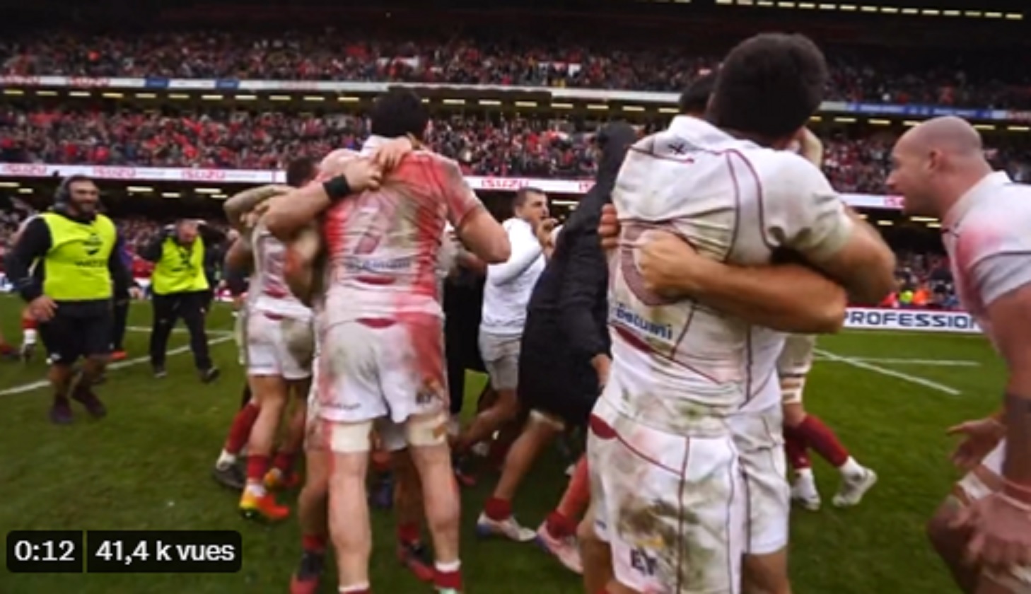 VIDEO : La folie Géorgienne au coup de sifflet final contre le Pays-de-Galles