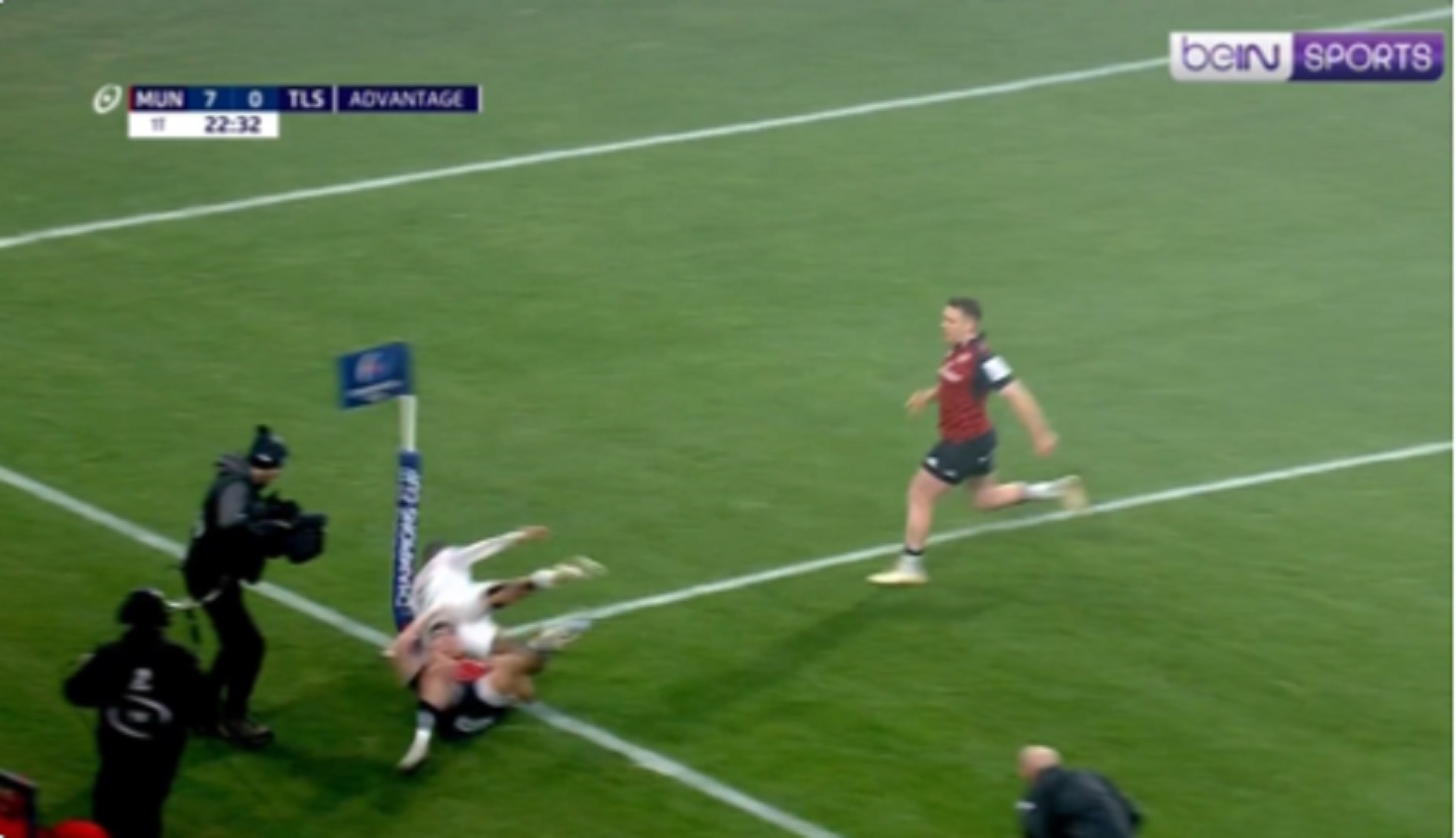 VIDEO : L’essai de Matthis Lebel inscrit contre le Munster
