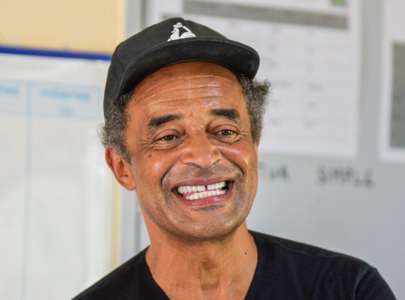 Yannick Noah a rendu visite au groupe France, à Marcoussis