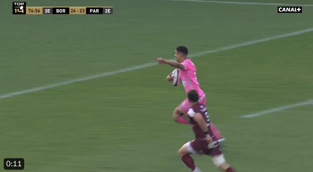 VIDEO : L’essai de la gagne inscrit par le Stade-Français sur interception !