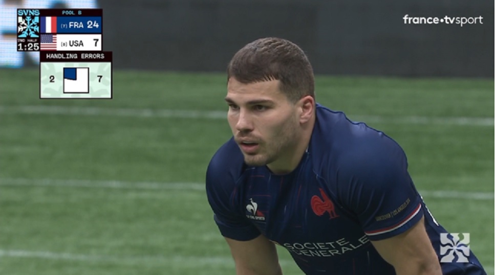 L’équipe de France à VII remporte son match contre les USA avec Antoine Dupont