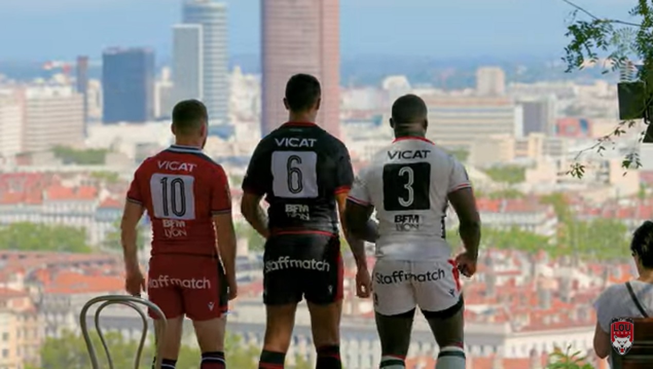 Découvrez les 3 jeux de maillots du LOU Rugby pour la saison 2024 / 2025