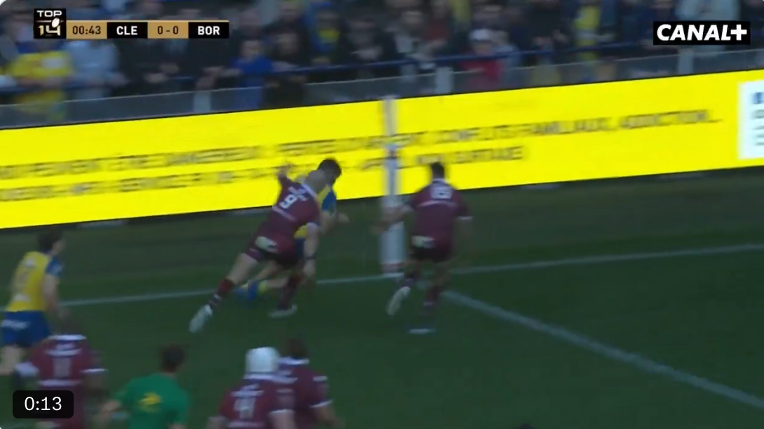 VIDEO : Clermont marque un essai à l’UBB en moins de 45 secondes de jeu !