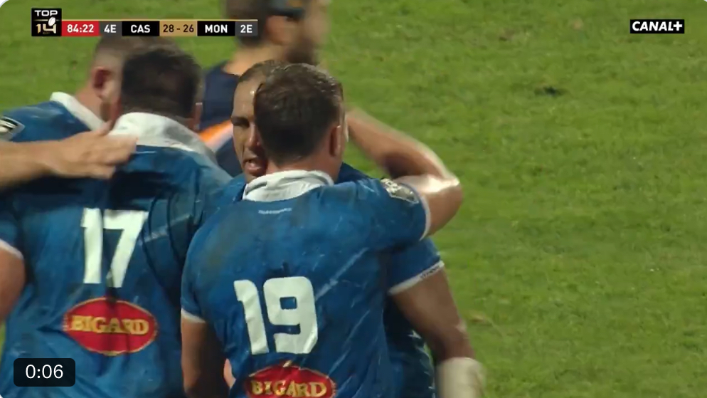 VIDEO : L’essai de la gagne inscrit à la dernière seconde par Castres !