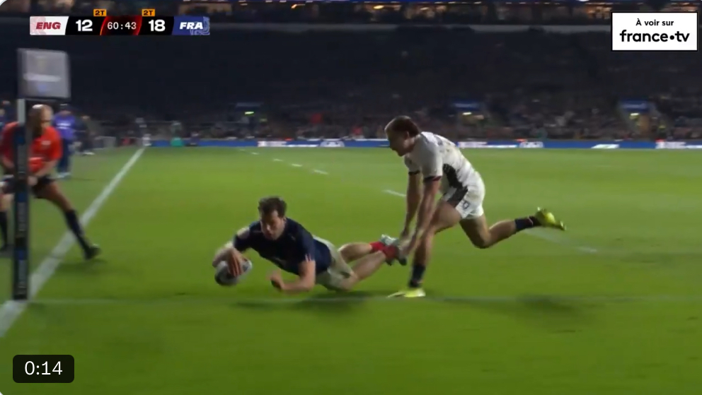 VIDEO : L’essai de Damian Penaud contre l’Angleterre !
