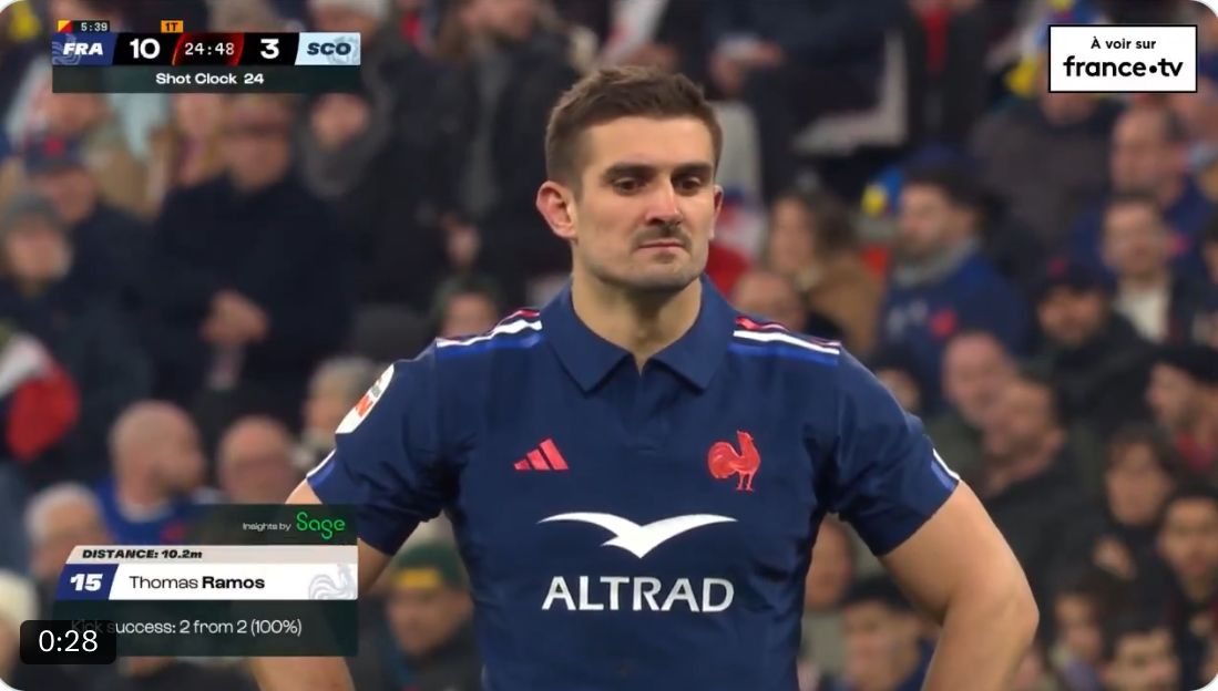 VIDEO : La pénalité qui permet à Thomas Ramos de devenir le meilleur réalisateur du XV de France !