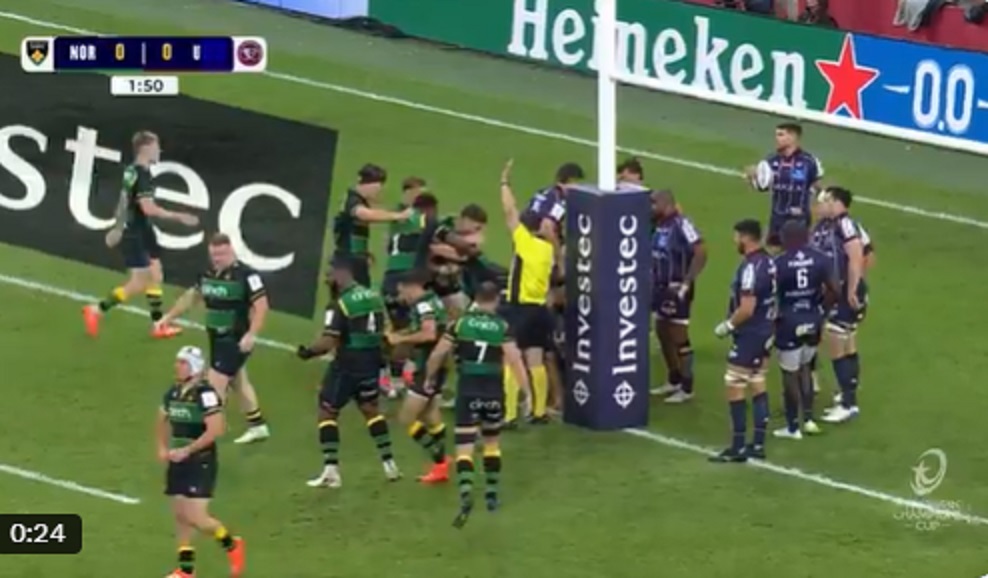 VIDEO : Le premier essai de Northampton dès la 1ère minute de jeu !